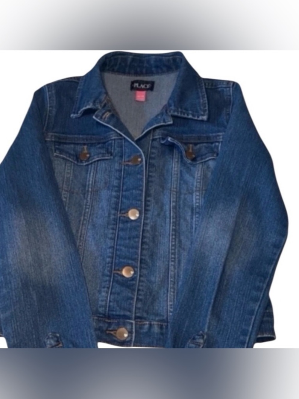 PLACE Girls 14 Blue Jean Jacket With 🩵 Buttons Trucker